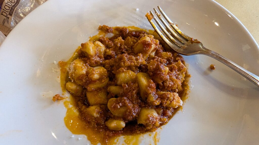 Gnocchis caseros en Burano